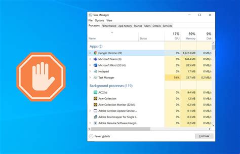 end task in windows 10.